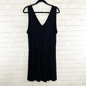 Sweaty Betty Black Sleeveless Drop Waist Casual Midi Dress Women's Size Medium